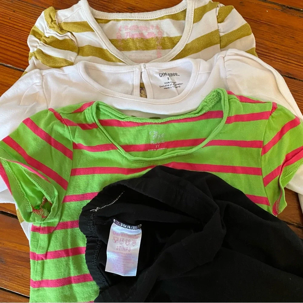 Fall Size 3 T Bundle 3 Shirts 1 pair of leggings